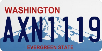 WA license plate AXN1119