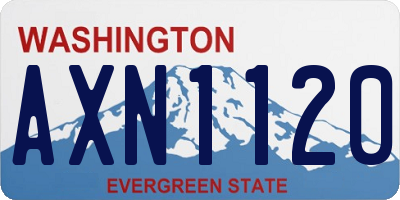 WA license plate AXN1120