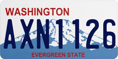 WA license plate AXN1126