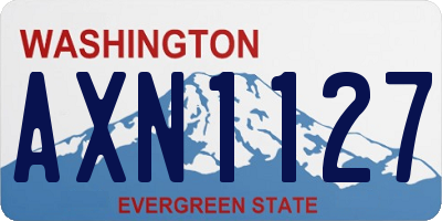 WA license plate AXN1127