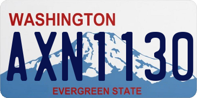 WA license plate AXN1130