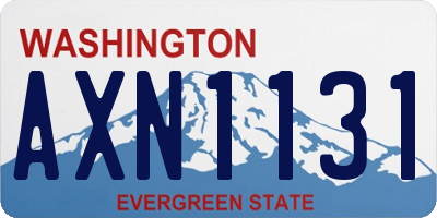 WA license plate AXN1131