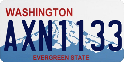 WA license plate AXN1133