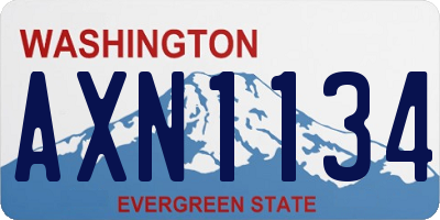 WA license plate AXN1134
