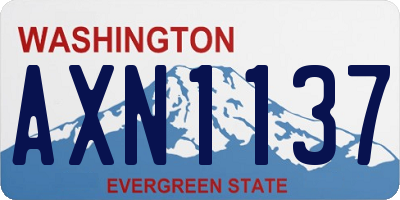 WA license plate AXN1137