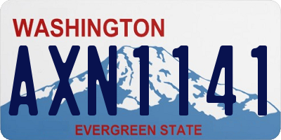 WA license plate AXN1141