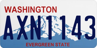 WA license plate AXN1143