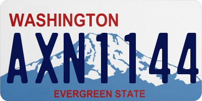 WA license plate AXN1144