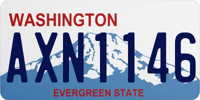 WA license plate AXN1146