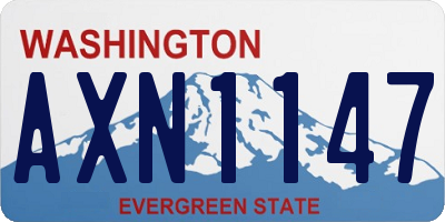 WA license plate AXN1147