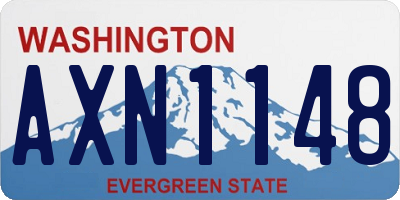 WA license plate AXN1148