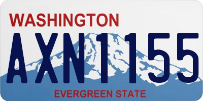 WA license plate AXN1155