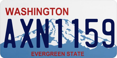 WA license plate AXN1159
