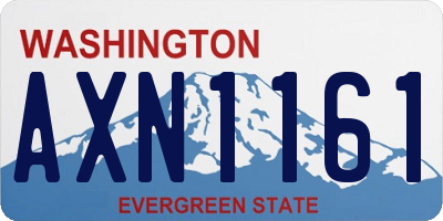 WA license plate AXN1161