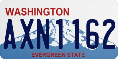 WA license plate AXN1162
