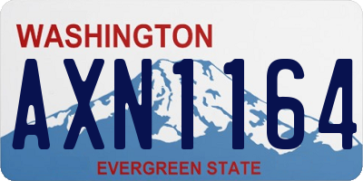 WA license plate AXN1164