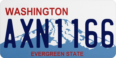 WA license plate AXN1166