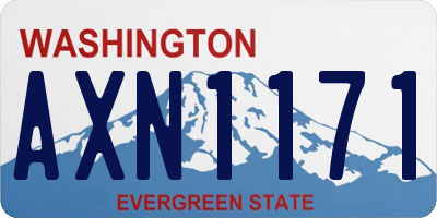 WA license plate AXN1171