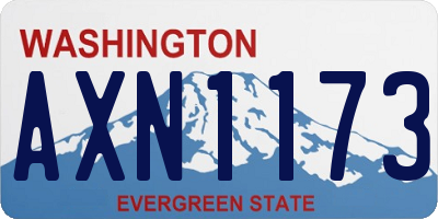 WA license plate AXN1173