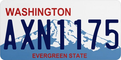 WA license plate AXN1175