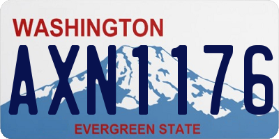 WA license plate AXN1176
