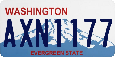 WA license plate AXN1177