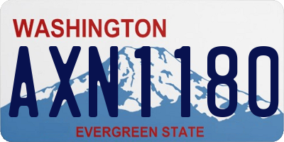 WA license plate AXN1180