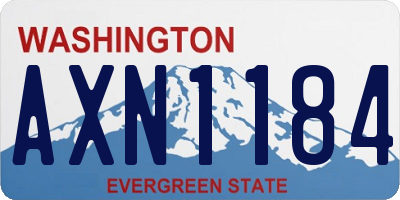 WA license plate AXN1184