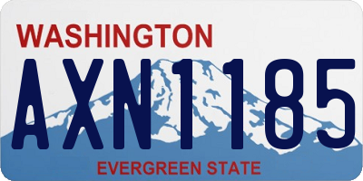 WA license plate AXN1185
