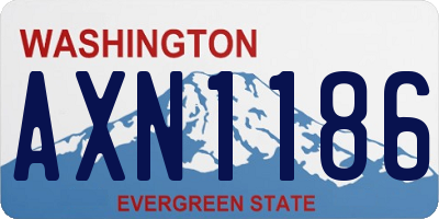 WA license plate AXN1186