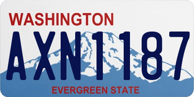 WA license plate AXN1187