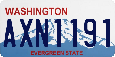 WA license plate AXN1191