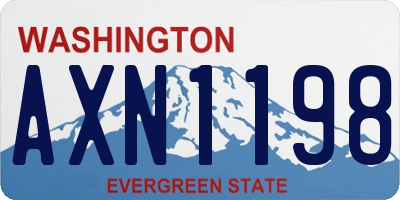 WA license plate AXN1198