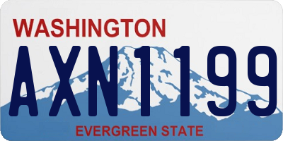 WA license plate AXN1199