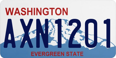 WA license plate AXN1201