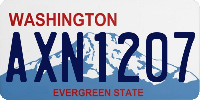 WA license plate AXN1207