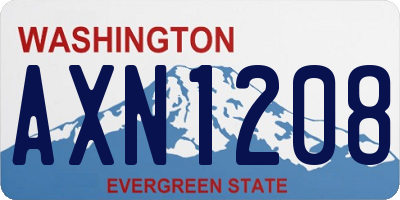 WA license plate AXN1208