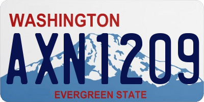 WA license plate AXN1209