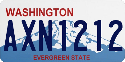 WA license plate AXN1212