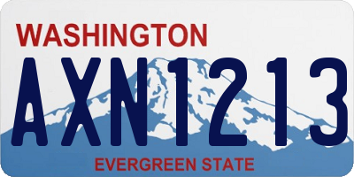 WA license plate AXN1213