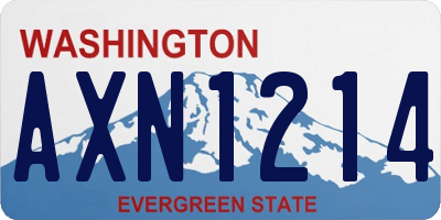 WA license plate AXN1214