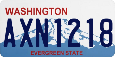 WA license plate AXN1218