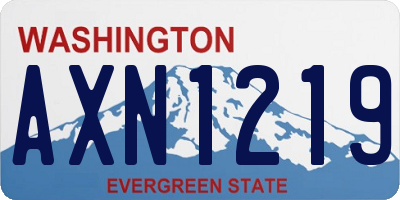 WA license plate AXN1219