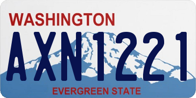 WA license plate AXN1221