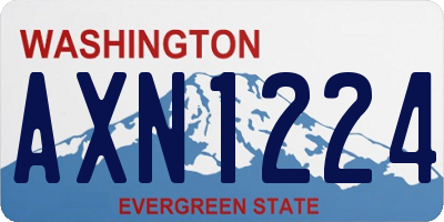 WA license plate AXN1224