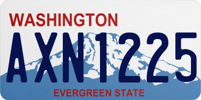WA license plate AXN1225