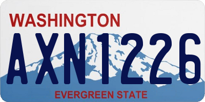 WA license plate AXN1226