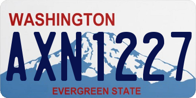 WA license plate AXN1227
