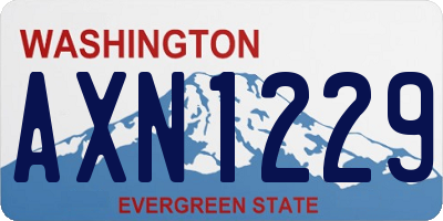 WA license plate AXN1229