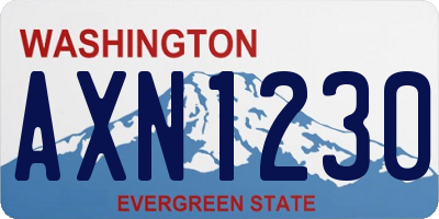 WA license plate AXN1230